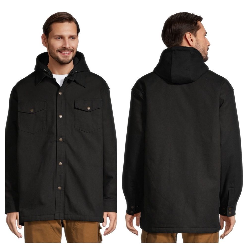 Dakota WorkPro Series Men's Sherpa Lined Hooded Duck Work Shirt Jacket